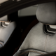 Comfy luxo-seats in black leather.